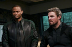Arrow - David Ramsey as John Diggle/Spartan and Stephen Amell as Oliver Queen/Green Arrow - 'Welcome to Hong Kong'