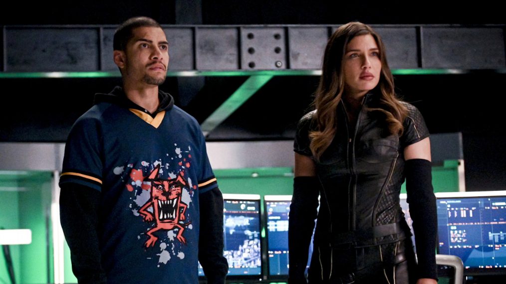 Arrow - 'Present Tense' - Rick Gonzalez as Rene Ramirez/Wild Dog and Juliana Harkavy as Dinah Drake/Black Canary