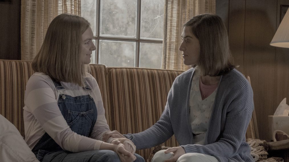 Joy (Elsie Fisher) and Annie (Lizzy Caplan) in Castle Rock - 'Let The River Run'