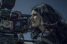 Anya Chalotra behind the scenes of The Witcher