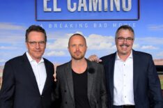 Bryan Cranston, Aaron Paul, and Vince Gilligan attend the World Premiere of 'El Camino: A Breaking Bad Movie'