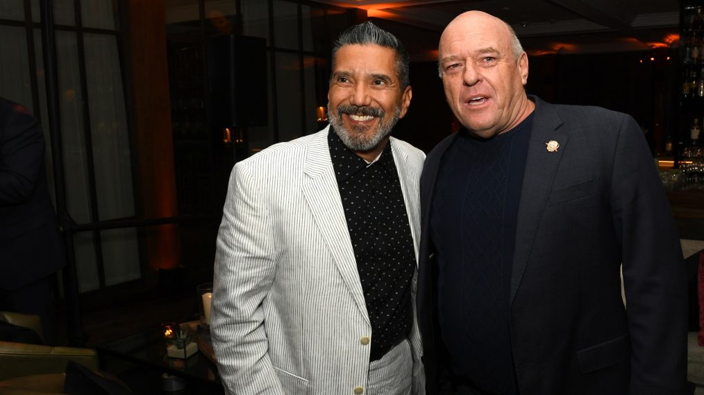 Steven Michael Quezada and Dean Norris attend the Premiere of Netflix's 'El Camino: A Breaking Bad Movie'