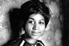 American soul singer Aretha Franklin, a star on the Atlantic record label