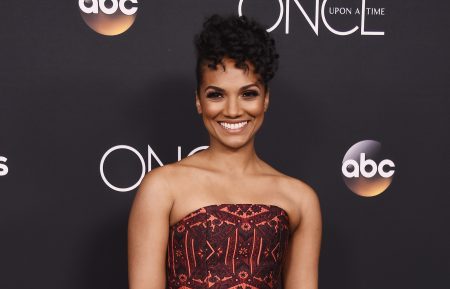 Mekia Cox attends the 'Once Upon A Time' finale screening