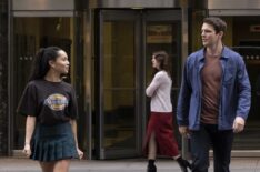 Robyn (Zoë Kravitz) and Clyde (Jake Lacy) in High Fidelity - 'Uptown'