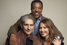 Michael Imperioli, Russell Hornsby and Arielle Kebbel of Lincoln pose during the 2019 New York Comic Con Portraits