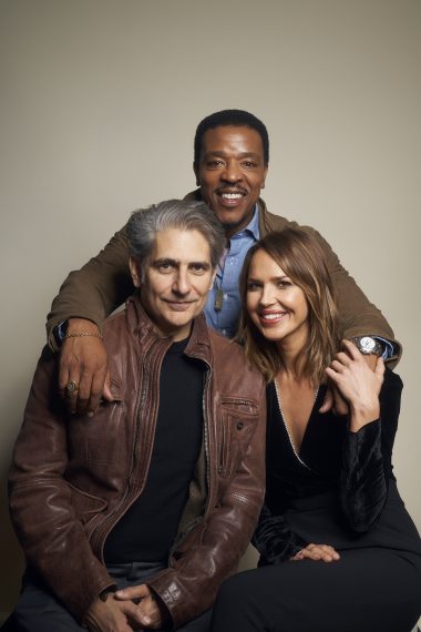 Michael Imperioli, Russell Hornsby and Arielle Kebbel of Lincoln pose during the 2019 New York Comic Con Portraits