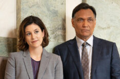 Bluff City Law - Season 1 - Caitlin McGee as Sydney Strait, Jimmy Smits as Elijah Strait