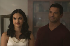Camila Mendes as Veronica and Mark Consuelos as Hiram in Riverdale - 'Chapter Twenty-Five: The Wicked and the Divine'