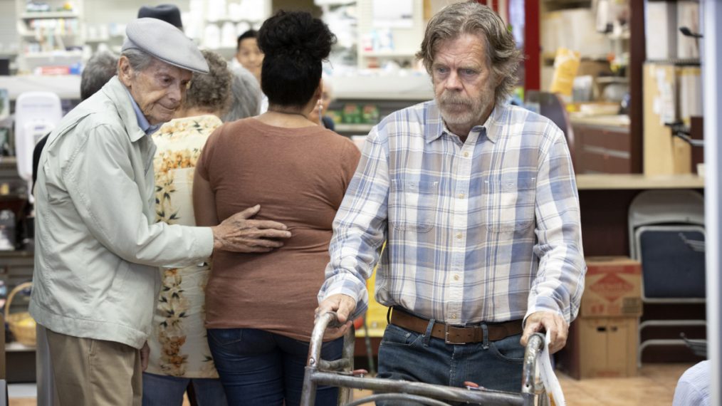 William H. Macy as Frank Gallagher in a walker in Shameless - 'We Few, We Lucky Few, We Band of Gallaghers!'