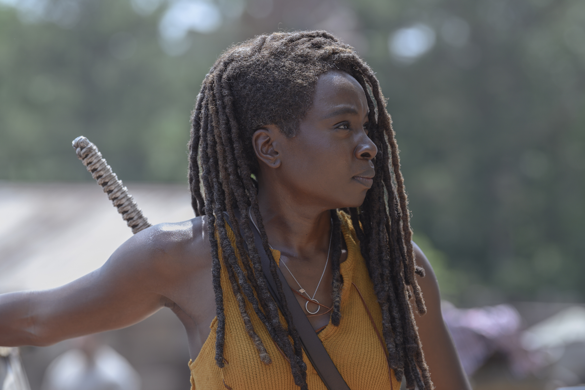 What episode did Michonne and Ezekiel kiss?