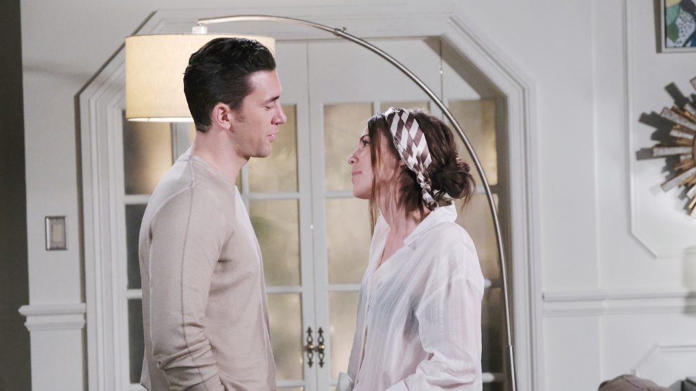 Billy Flynn and Kate Mansi on the set of 'Days of our Lives'