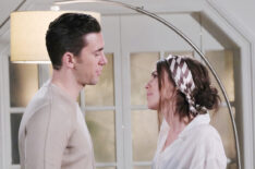 Billy Flynn and Kate Mansi on the set of 'Days of our Lives'