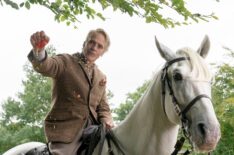 Jeremy Irons on horseback in Watchmen