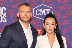 Jenni 'JWOWW' Farley and Zack Carpinello attend the 2019 CMT Music Awards
