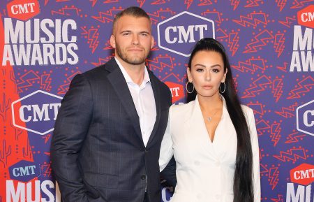 Jenni 'JWOWW' Farley and Zack Carpinello attend the 2019 CMT Music Awards