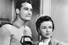 George Reeves as Superman and Phyllis Coates as Lois in Adventures of Superman