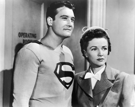 George Reeves as Superman and Phyllis Coates as Lois in Adventures of Superman