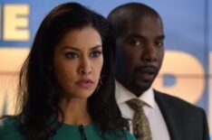 Janina Gavankar and Desean Terry in The Morning Show