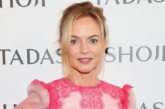 Heather Graham poses backstage for the Tadashi Shoji show during New York Fashion Week