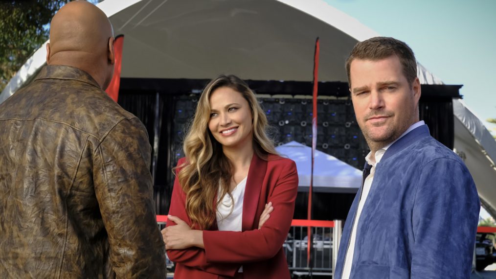 NCIS: Los Angeles - Concours d'Elegance - Moon Bloodgood (Katherine Casillas) and Chris O'Donnell (Special Agent G. Callen)