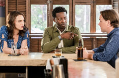 Violett Beane as Cara Bloom, Brandon Micheal Hall as Miles Finer, and T.R. Knight as Gideon in God Friended Me - 'The Last Grenelle'