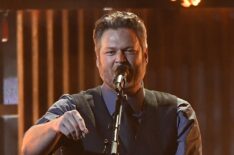 Blake Shelton performs a fiery number at the CMA Awards