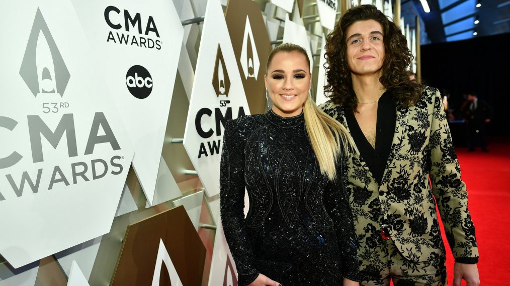 Newlyweds and former American Idol contestants Gabby Barrett and Cade Foehner make an appearance at the 53rd Annual CMA Awards