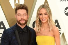 Chris Lane and Lauren Bushnell attend the The 53rd Annual CMA Awards