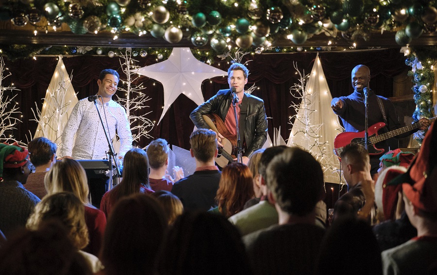 Johnny Ghorbani, Drew Seeley, and Garfield Wilson in Write Before Christmas