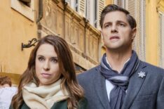 Lacey Chabert and Sam Page in Christmas In Rome