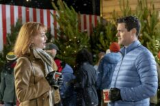 Alicia Witt and Brendan Hines in Our Christmas Love Song