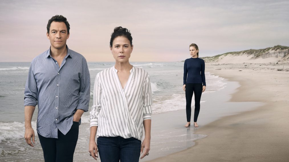 The Affair - Dominic West as Noah, Maura Tierney as Helen and Anna Paquin as Joanie