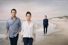 The Affair - Dominic West as Noah, Maura Tierney as Helen and Anna Paquin as Joanie