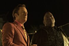 Bob Odenkirk as Jimmy McGill, Lavell Crawford as Huell Babineux - Better Call Saul - Season 5