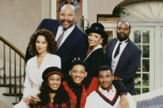 The Fresh Prince of Bel-Air - Season 4 - Karyn Parsons as Hilary Banks, James Avery as Philip Banks, Daphne Reid as Vivian Banks, Joseph Marcell as Geoffrey, Tatyana Ali as Ashley Banks, Will Smith as William 'Will' Smith, Alfonso Ribeiro as Carlton Banks