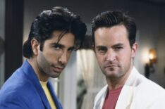 Friends - David Schwimmer and Matthew Perry in the style of Miami Vice