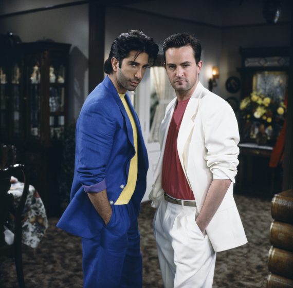 Friends - David Schwimmer and Matthew Perry in the style of Miami Vice