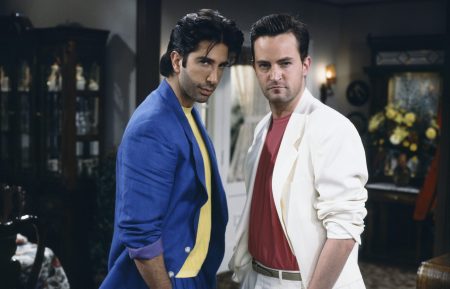 Friends - David Schwimmer and Matthew Perry in the style of Miami Vice