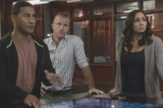 Beulah Koale as Junior Reigns, Scott Caan as Danny 'Danno' Williams, and Meaghan Rath as Tani Rey in Hawaii Five-0