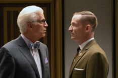 Ted Danson as Michael, Marc Evan Jackson as Shawn in The Good Place - Season 4 - 'The Funeral to End All Funerals'