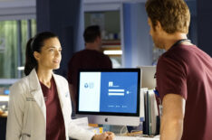 Torrey DeVitto as Dr. Natalie Manning, Nick Gehlfuss as Will Halstead in Chicago Med - Season 5