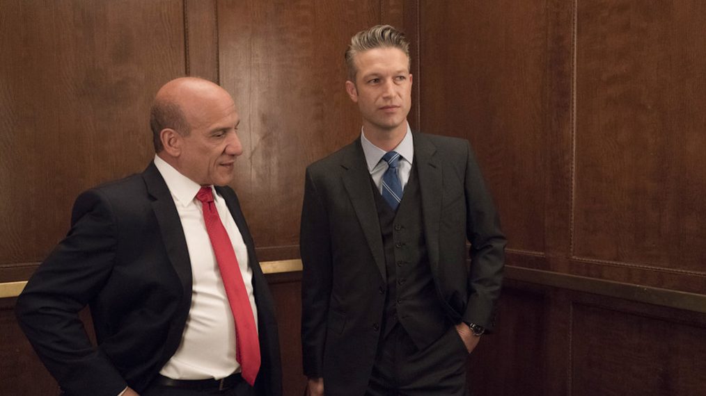 Law & Order: Special Victims Unit - Season 21 - Episode: Can't Be Held Accountable - Paul Ben-Victor as Counselor Peter Abrams, Peter Scanavino as Detective Sonny Carisi