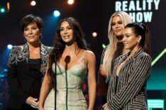 Kris Jenner, Kim Kardashian, Khloé Kardashian, and Kourtney Kardashian during the 2019 E! People's Choice Awards