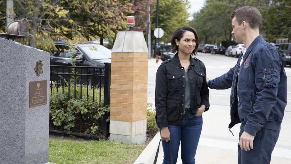 Monica Raymund as Gabriela Dawson, Jesse Spencer as Matthew Casey in Chicago Fire- Season 8