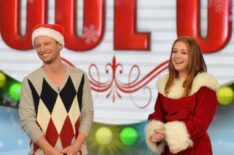 Mat Franco and Alyson Hannigan in 'Merry Fool Us'