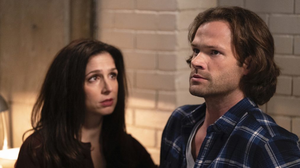 Shoshannah Stern as Eileen Leahy and Jared Padalecki as Sam in Supernatural - 'Last Call'