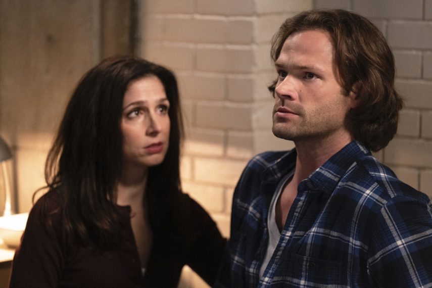 Shoshannah Stern as Eileen Leahy and Jared Padalecki as Sam in Supernatural - 'Last Call'
