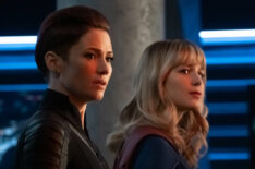 Crisis on Infinite Earths: Part One - Chyler Leigh as Alex Danvers and Melissa Benoist as Kara/Supergirl