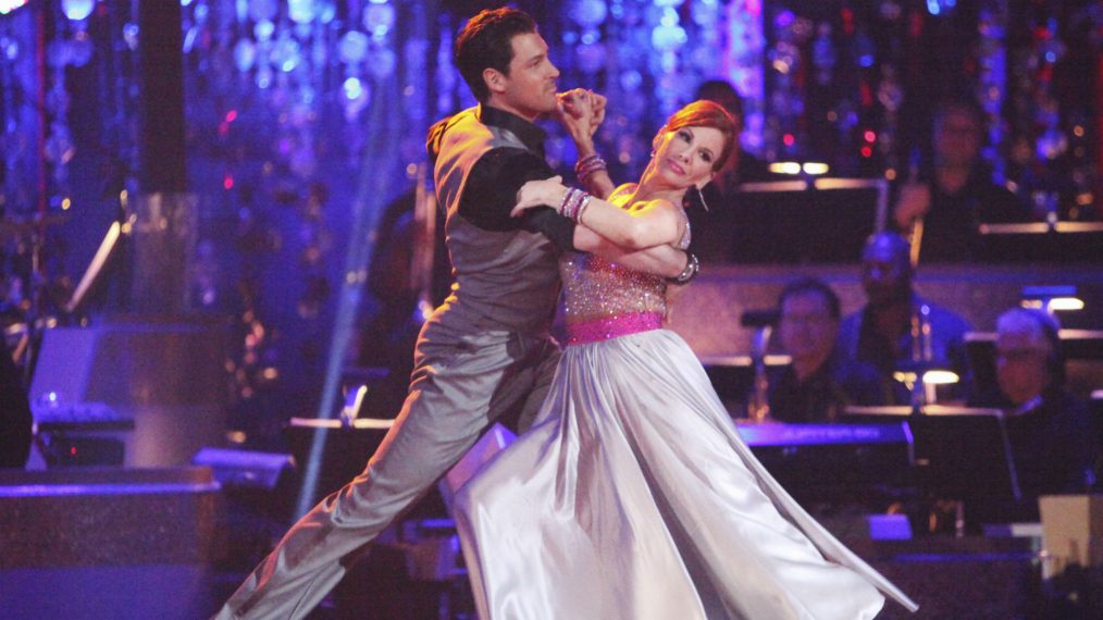 Maksim Chmerkovskiy and Melissa Gilbert on Dancing with the Stars